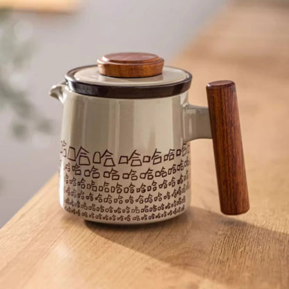 Outdoor ceramic tea set with protective case perfect for camping and hiking tea breaks