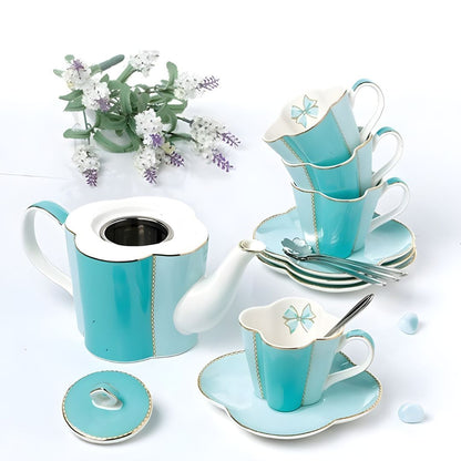  Ceramic teapot set with 650ml capacity for afternoon tea serving