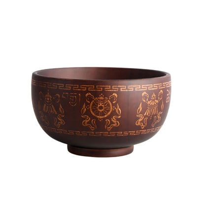  Matte finish wooden bowl showcasing durable wood construction and natural handmade quality texture