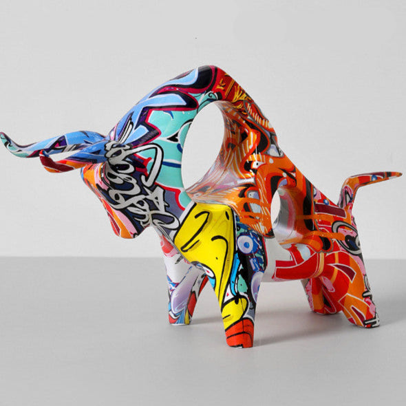 Toroh Graffiti Bull Figurines