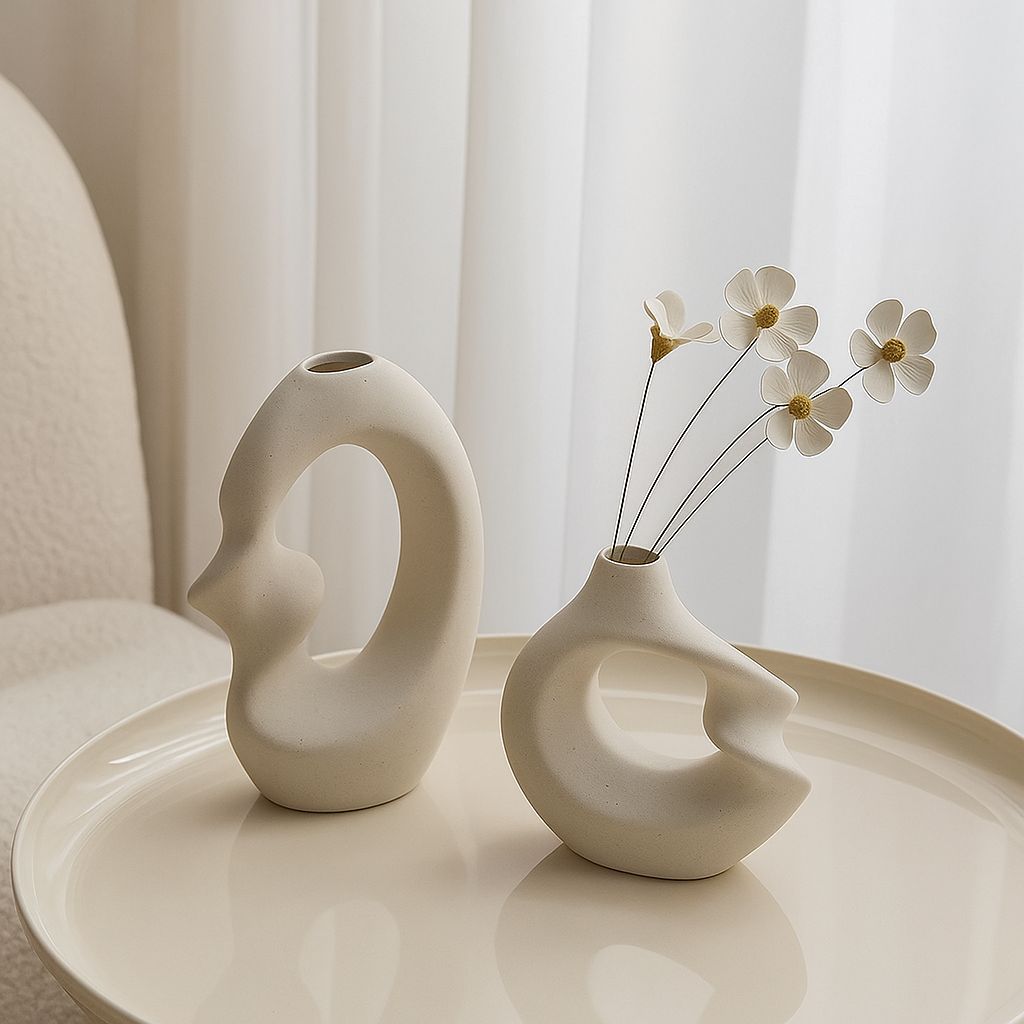 Twig Flow Nordic Ceramic Vase Set
