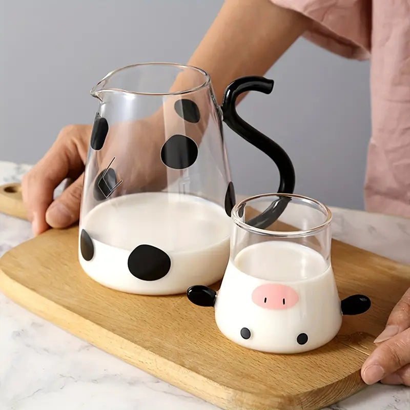 Udderly Glass Kettle & Cup Set