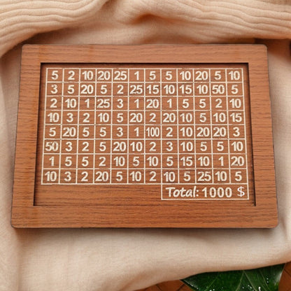 WealthWarden™ - Wooden Savings Organizer