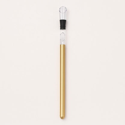 Stainless steel wine chiller set with cooling rod aerator and matching stopper in elegant gift box