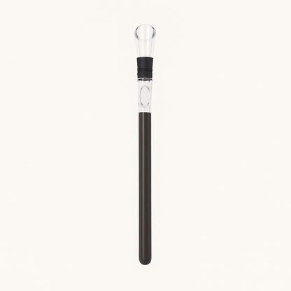 Stainless steel wine chiller set with cooling rod aerator in black varient and matching stopper in elegant gift box