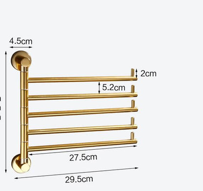 Caffira Golden Rotatable Towel Rack