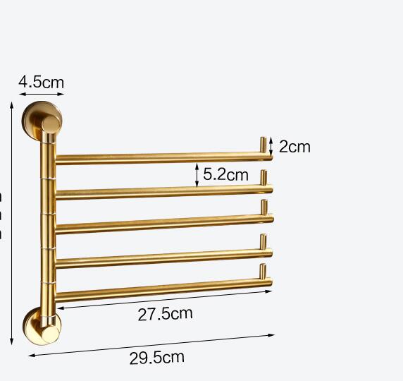 Caffira Golden Rotatable Towel Rack