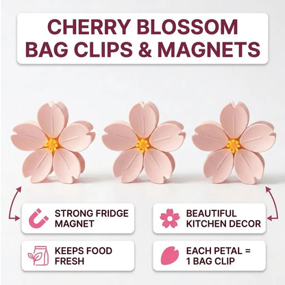 Sakuri Magnetic Floral Bag Clips