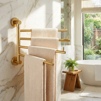 Caffira Golden Rotatable Towel Rack