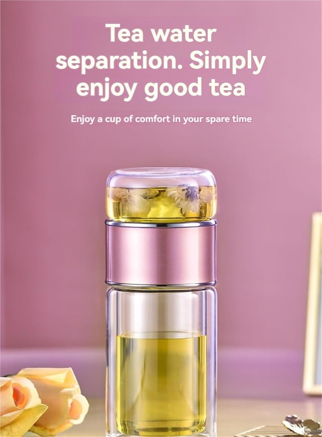 Calmora Dual-Layer Tea Infuser Bottle