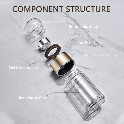 Calmora Dual-Layer Tea Infuser Bottle