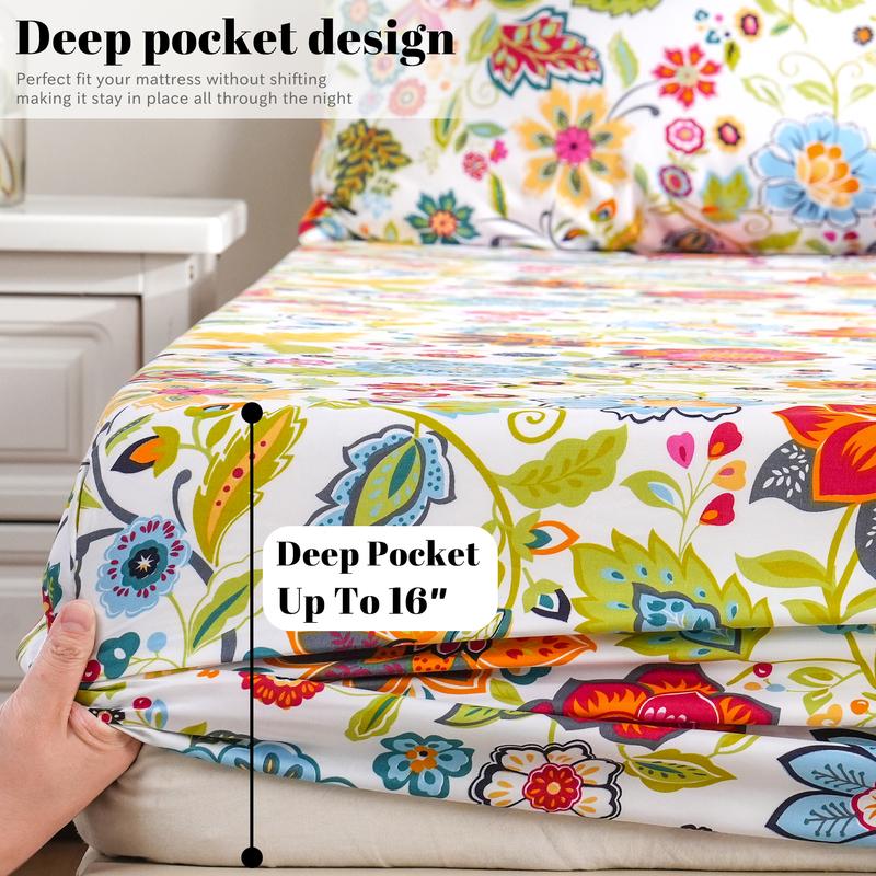 Solmere Cozy Floral Dream Sheets Set